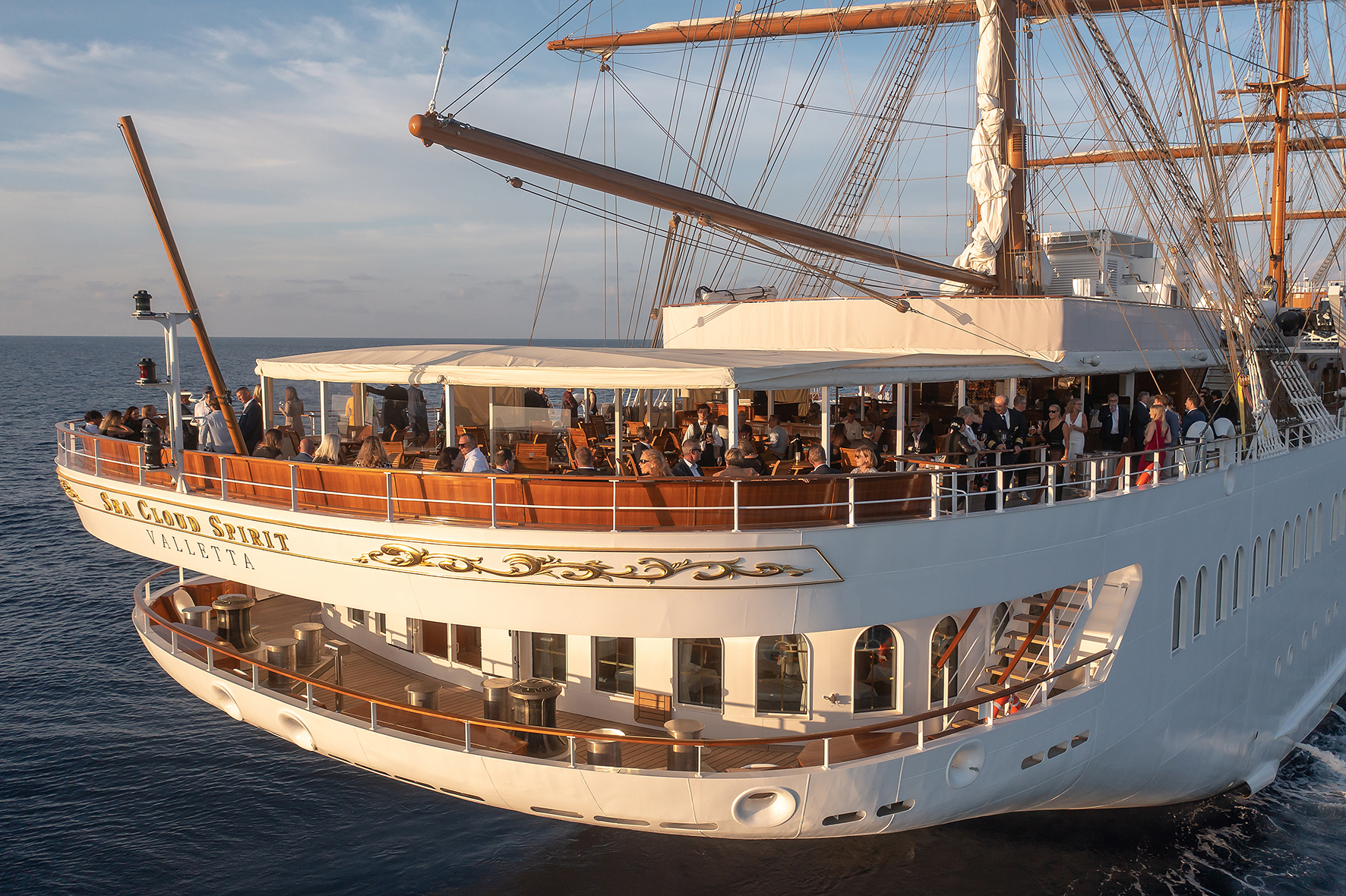 SeaCloud Spirit Achterdeck Luxus Kreuzfahrten Seegeljacht gerlingen